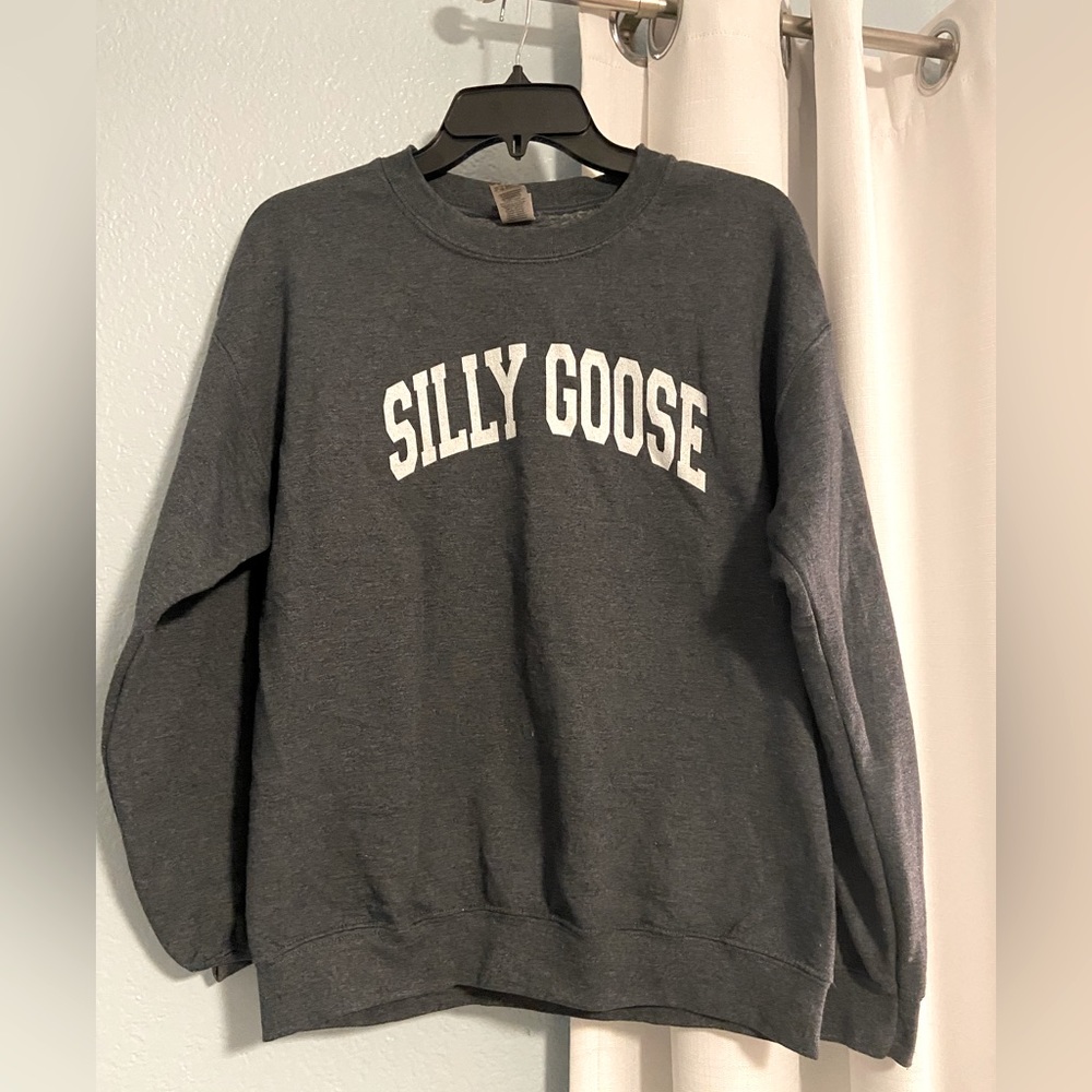 NEVER WORN ✨ Silly Goose Gildan Cozy Sweatshirt Dark Heather Size M